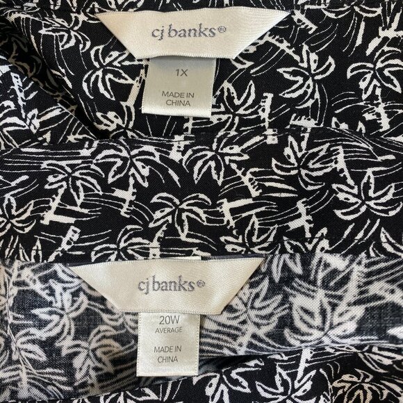 Christopher Banks Shirt & Skirt Set Sz 20W & Top 1X Black & White 340G - Picture 8 of 10